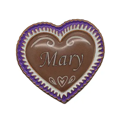 Expressabzeichen Lebkuchenherz Farbe: lila Expressabzeichen Lebkuchenherz Farbe: lila