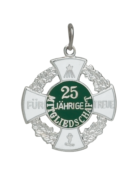 Jubiläumsorden versilbert mit Zahl 25 Jubiläumsorden versilbert mit Zahl 25