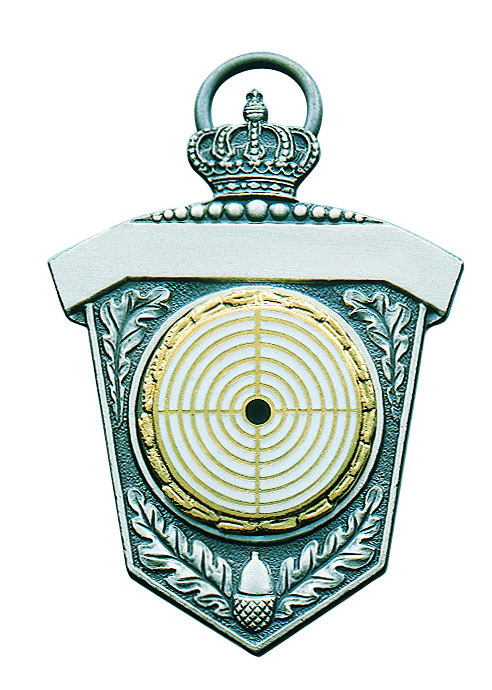 Königsorden mit Eichenlaub und Krone, versilbert mit Öse und Ring Königsorden mit Eichenlaub und Krone, versilbert mit Öse und Ring