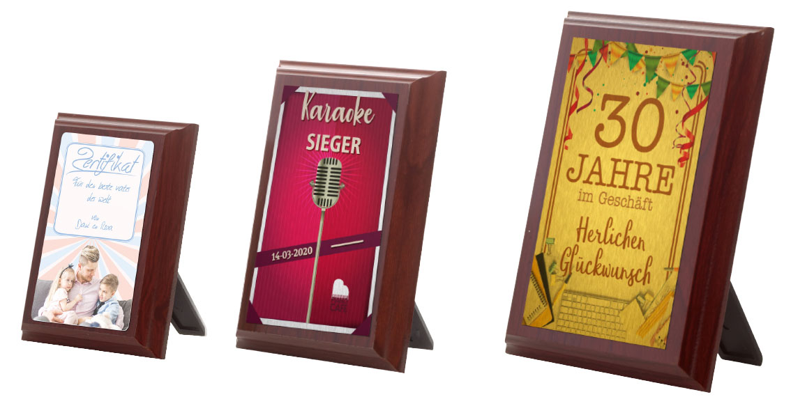 Ehrentafel mit Aufdruck 75 x 100 mm