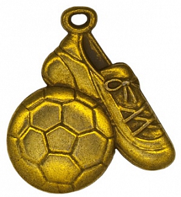 Fußball-Medaille 53x50 mm / bronze