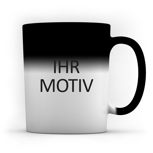 Farbwechseltasse schwarz matt mit Glitzer Farbwechseltasse schwarz matt mit Glitzer