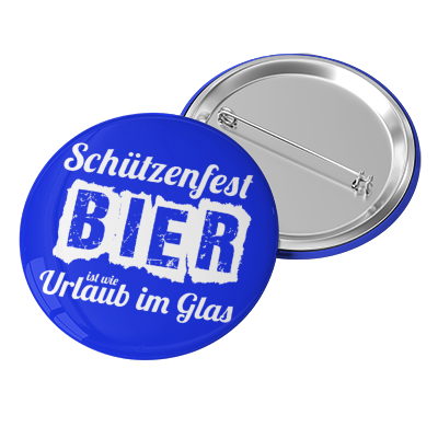 Button Urlaub im Glas