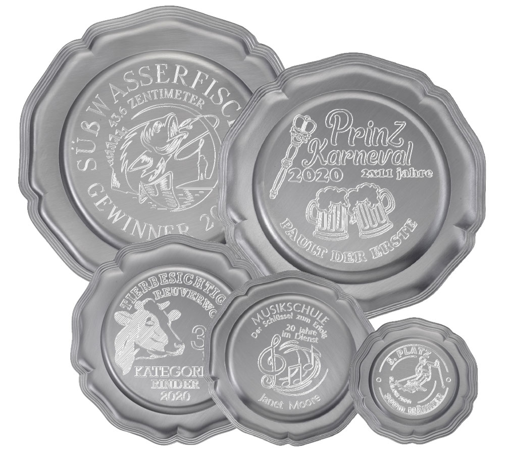 Ehrenteller mit Gravur 140 mm