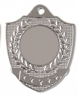 Eisen-Medaille Wappen 50 x 45 mm - silber
