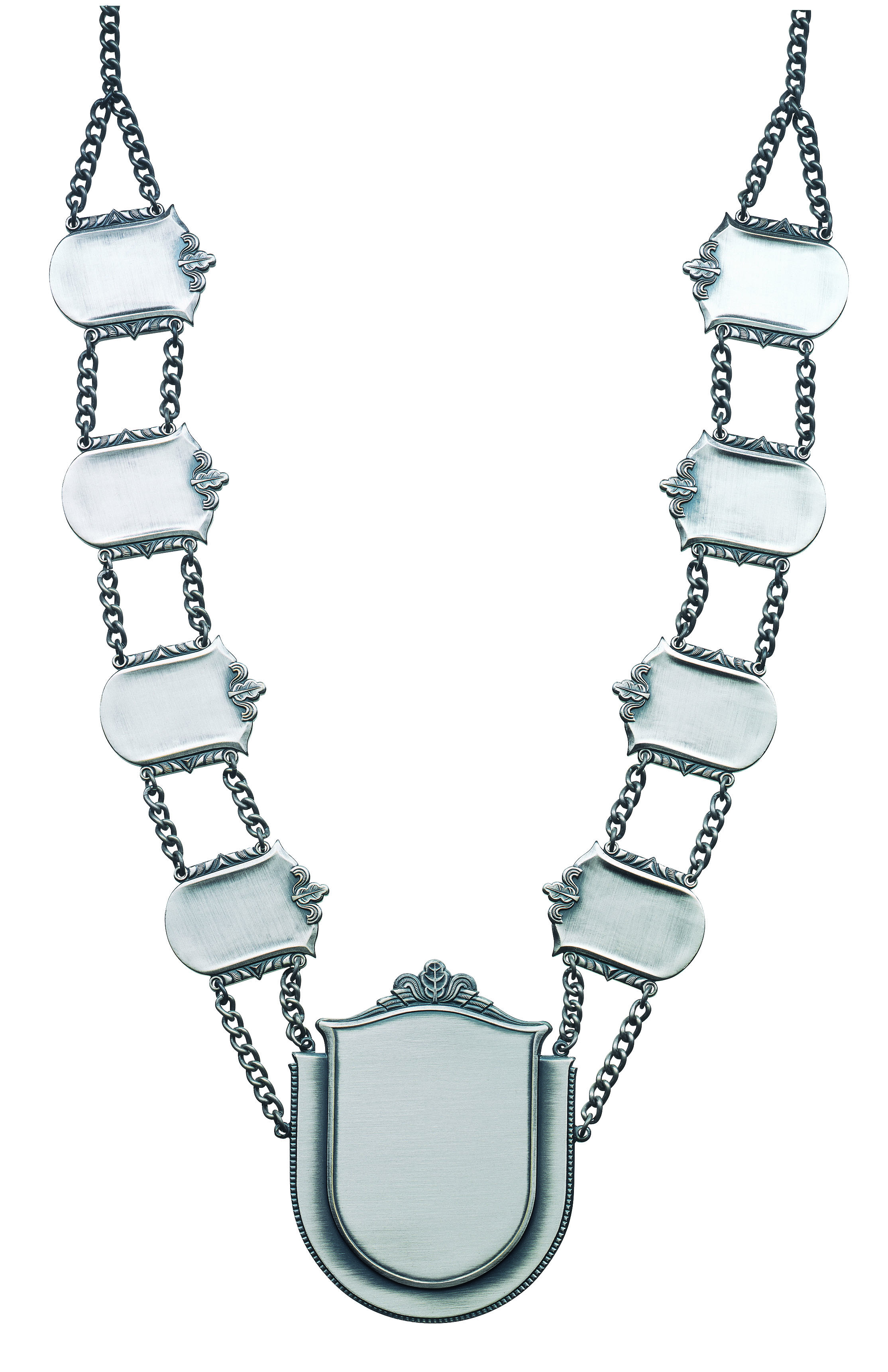 Königskette mit Eichenlaub versilbert Königskette mit Eichenlaub versilbert