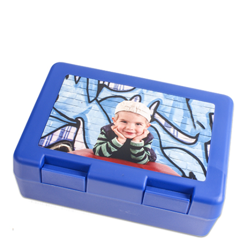 Brotdose mit Foto in Blau