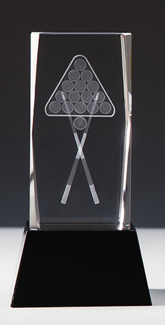 Kristallglasblock 3d-Billard Höhe 140 mm
