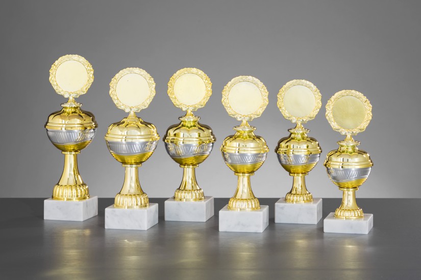 Pokal Economy H 255 mm / D  80 mm gold / silber