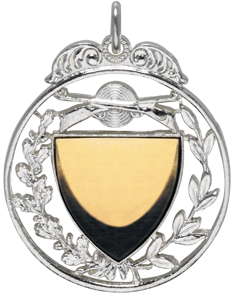 Anhänger versilbert mit goldfarbigem Gravurfeld Anhänger versilbert mit goldfarbigem Gravurfeld