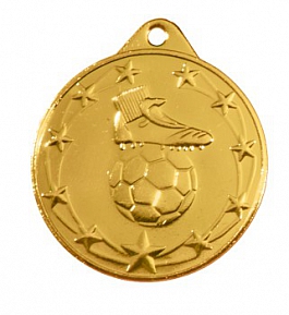 Medaille Fußball Ø 50 mm - gold