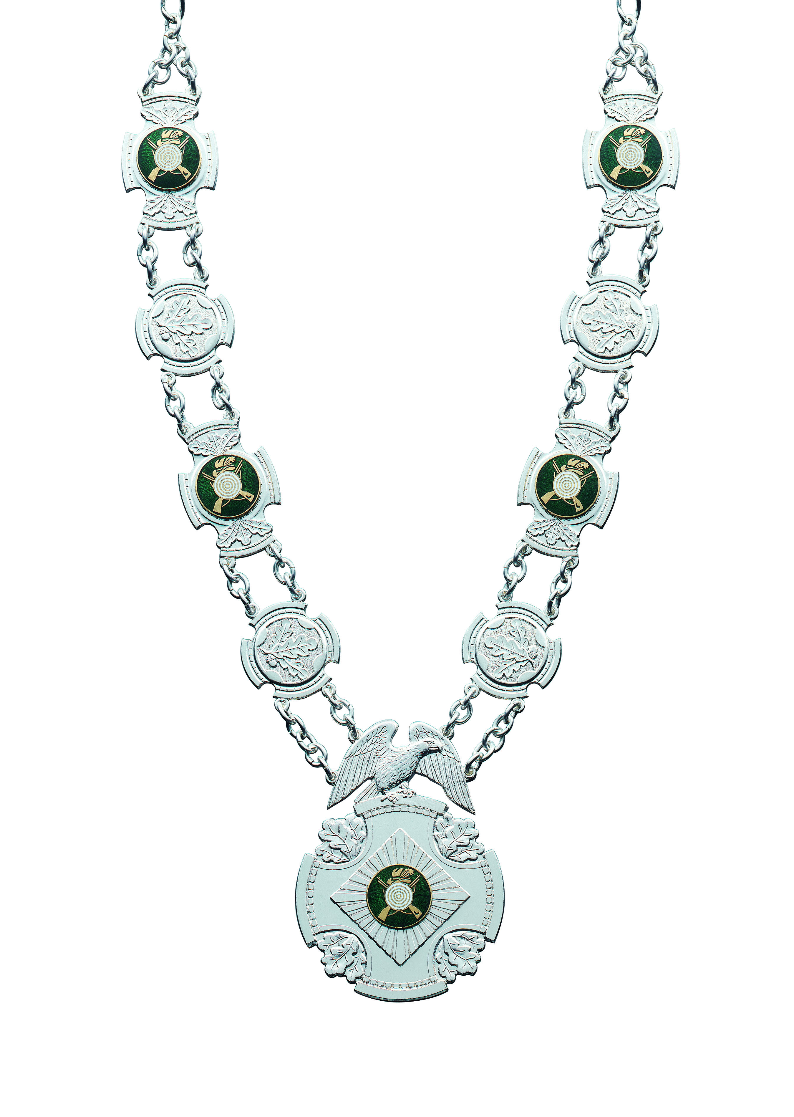 Königskette mit Adler versilbert Königskette mit Adler versilbert