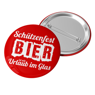Button Urlaub im Glas