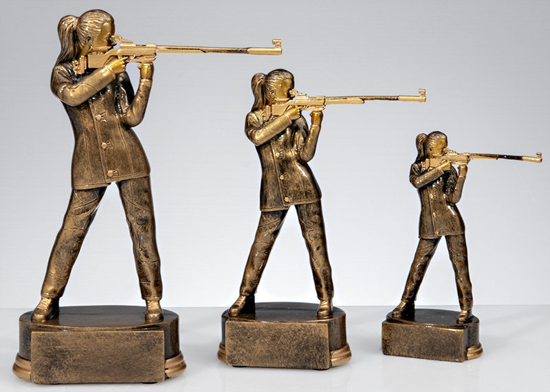 3er-Serie Resin Schütze Damen Schießsport