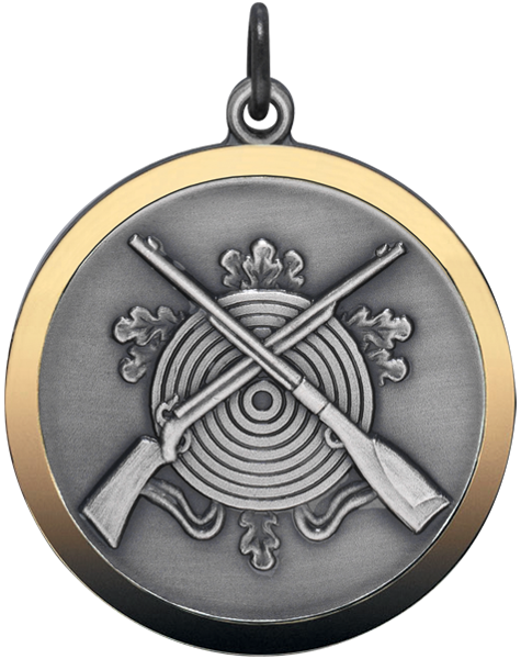 Medaille altsilberfarbig mit poliertem Rand Medaille altsilberfarbig mit poliertem Rand