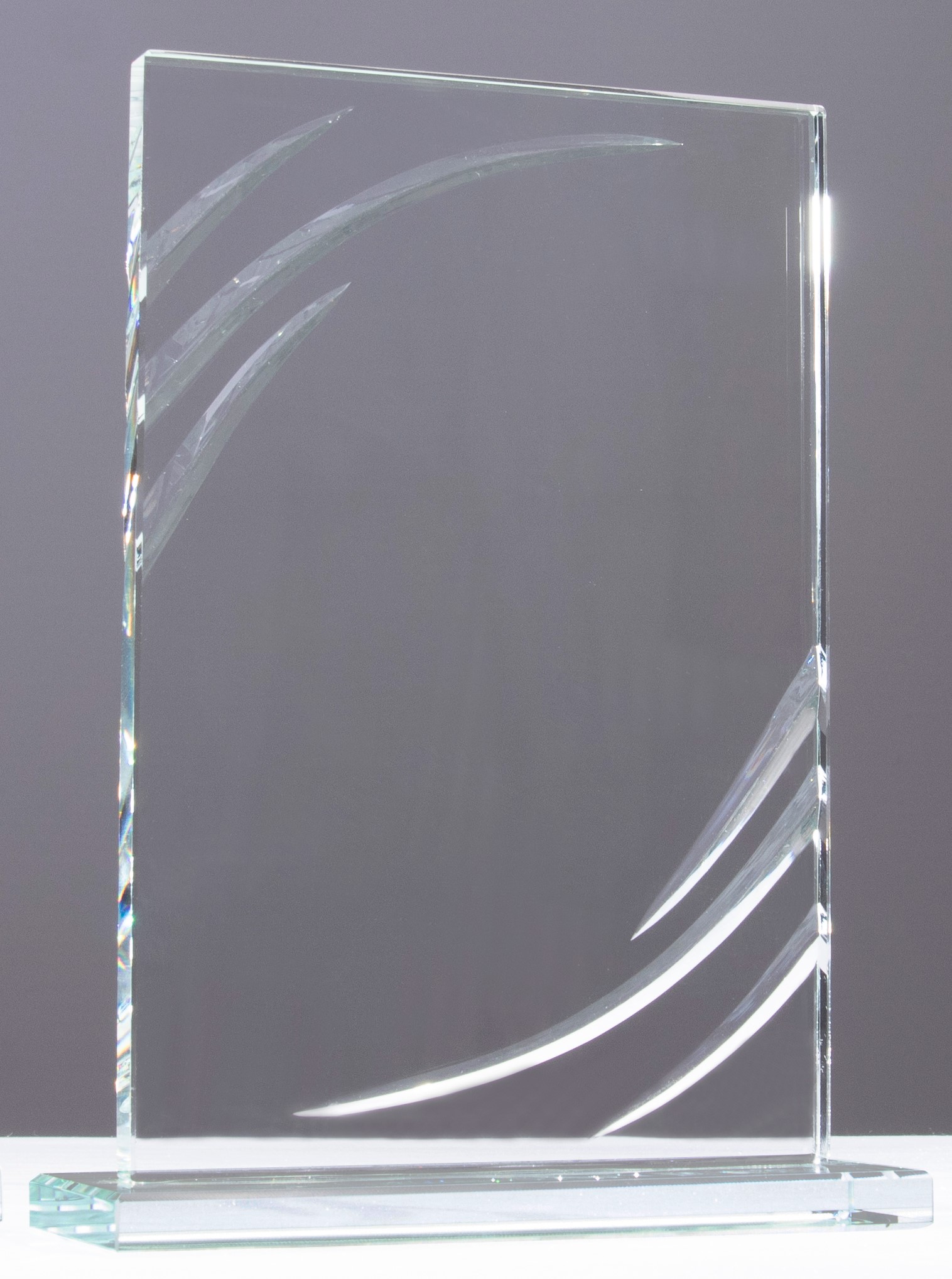 Glastrophäe Rechteck H 190 x B 140 mm
