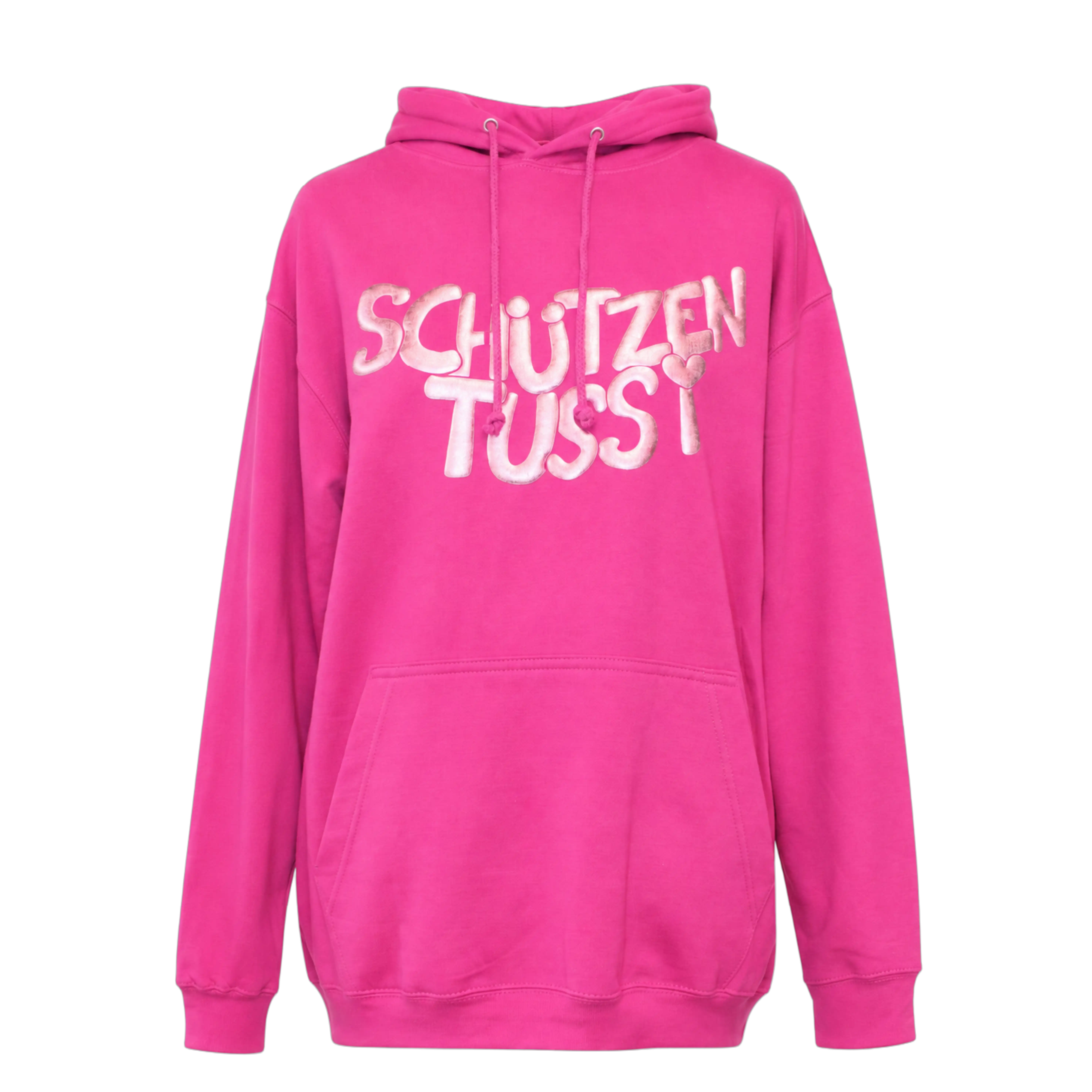 Schützentussi Hoodie pink – Kapuzenpullover mit Puffy-Flex 3D-Druck