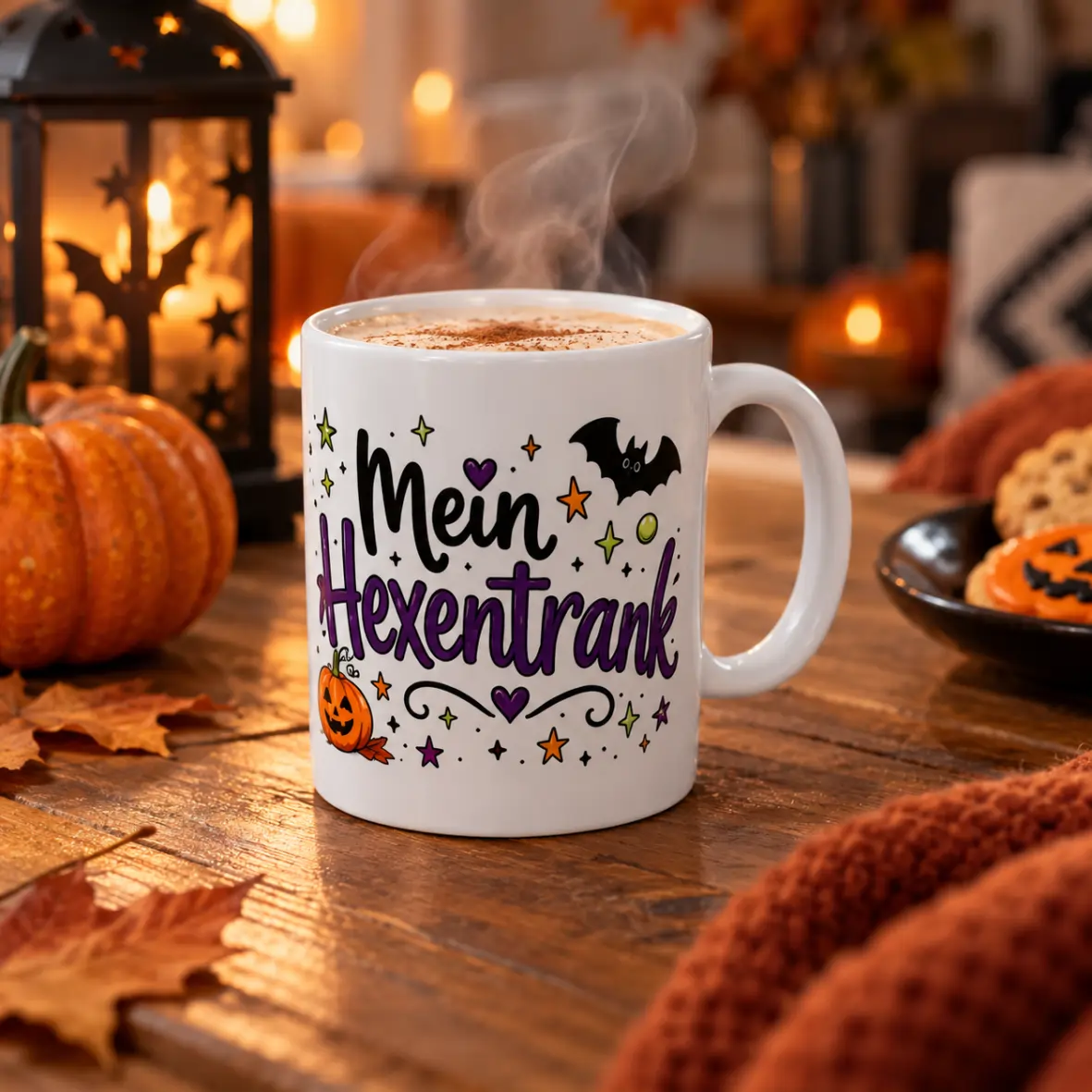 Tasse Hexentrank Kaffeebecher, Hexentrank, Halloween, Kürbis, Druck