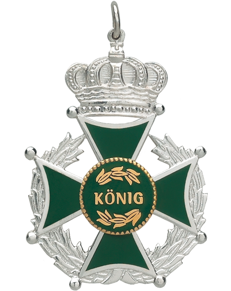 Königsorden versilbert Auflage vergoldet Königsorden versilbert Auflage vergoldet