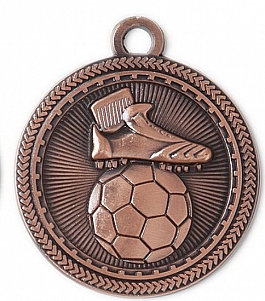 Zamak-Medaille Fußball - Ø 70 mm / bronze Zamak-Medaille Fußball - Ø 70 mm / bronze