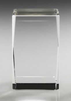 Kristallglasblock Glaspokal - schlicht (8 x 5 x 5 cm) mit Geschenkbox