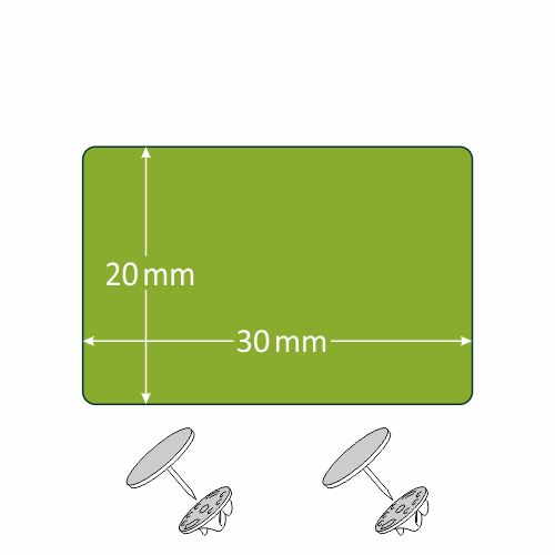 Rechteckiges Expressabzeichen Ortspin bronze mit abgerundeten Ecken im Format 30 x 20 mm; dargestellt als Ortsschild-Pin mit glatter Vorderseite und zwei Butterfly-Verschlüssen auf der Rückseite.